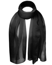 Premium Plain Chiffon Neck Scarf Lightweight Sheer Wrap Shawl Wedding Party