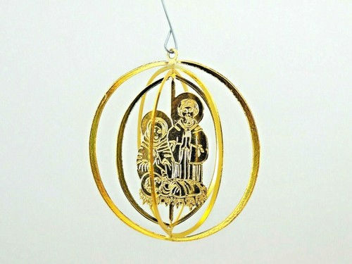 Gold brass nativity - 24, kt