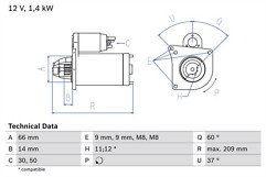 Bosch starter motor for - bosch,