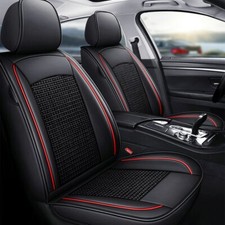 Deluxe Black PU Leather Full Set Seat Covers Padded For Peugeot 207 307 407 508