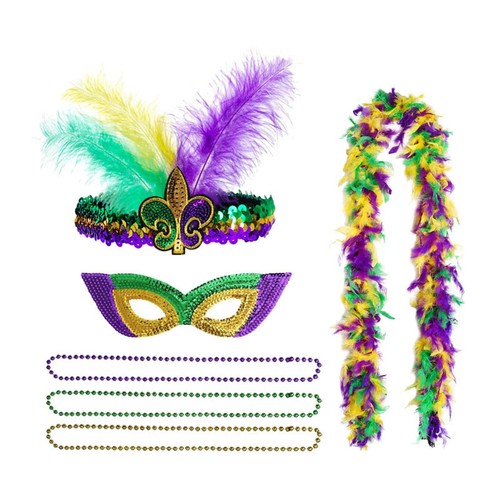 Feather boa cosplay headband - feather,