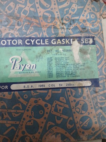 Bsa c10l gasket set - c10l,