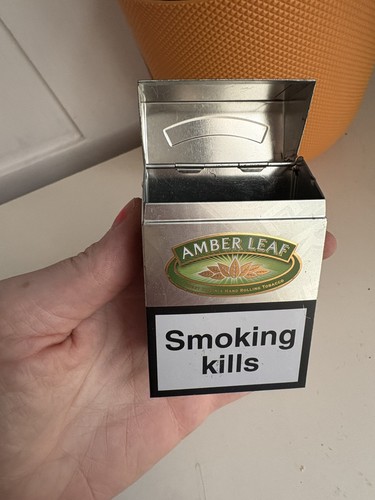 Amber leaf metal cigarette - amber,