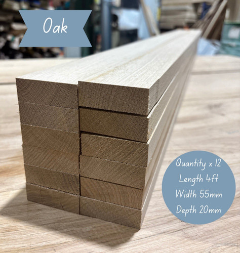 Planed oak hardwood - planed,