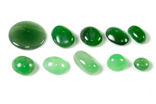 10pcs natural green jadeite - natural,