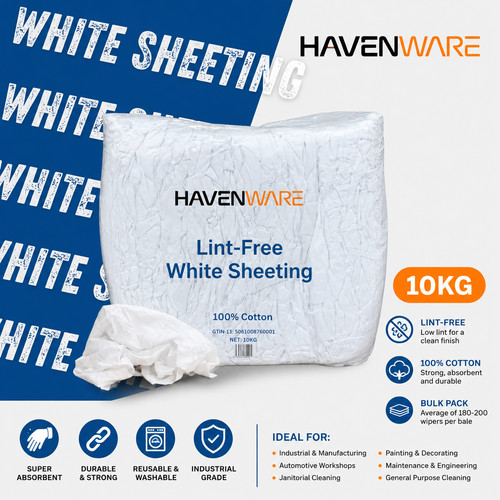 White 100 cotton lint - white,