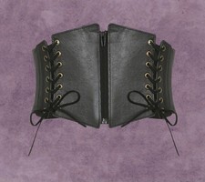 New Black Gothic Zip Front &