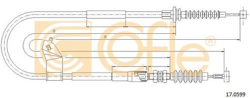 Cable parking brake - cable,,