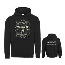 Iron Lifter Classic Weight Lift Hoodie Personalised Gift Customised Name Message