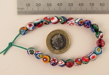 Ercole Moretti Venetian glass millefiori beads (22 round beads)