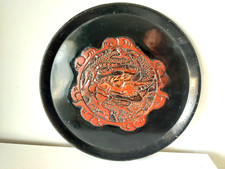 Antique Japanese Lacquered Circular Tray