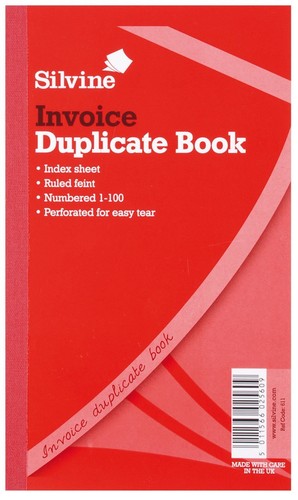 Silvine duplicate book invoice - silvine,