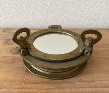 Vintage Brass Porthole Mirror