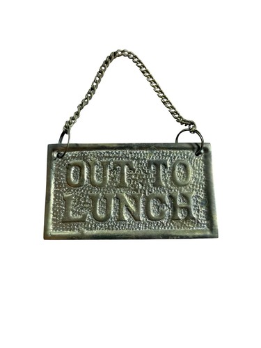 Vintage brass sign - sign, double