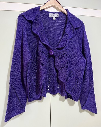 Marble size purple ruffled - purple,