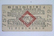 BR British Railways (s) Platform Ticket (No. 2) Waldron & Horam Station