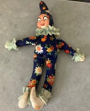 VINTAGE ANTIQUE SCARY UNUSUAL CLOWN DOLL , RUSHTON STYLE
