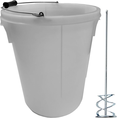 Plasters bucket with hand - with,