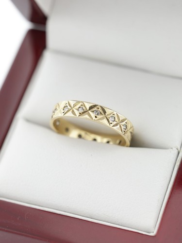 Gold full eternity ring 9ct - gold,