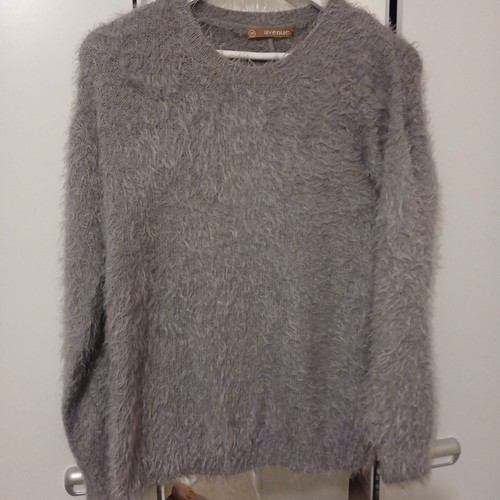 Avenue grey fluffy jumper - grey,