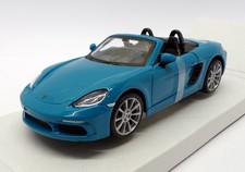 Burago 1/24 Scale Model Car 18-21087BL - Porsche 718 Boxster - Blue