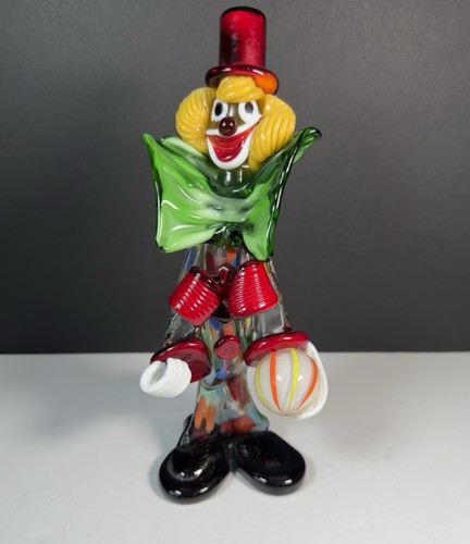 Murano large glass clown - murano,