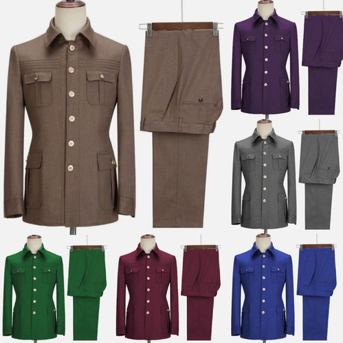 2pcs men safari jacket - safari,