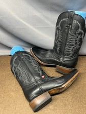 Big Bull Western Boots Black Mid Calf Square Toe Cowboy Rodeo Vaquero Mens 8.5