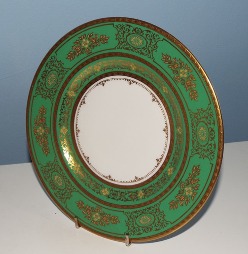Minton green gold argyle - &,
