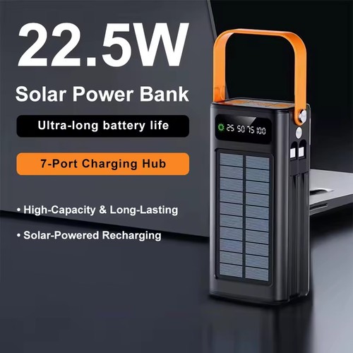 50000mah solar power bank 120w - solar,