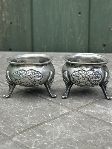 Pair antique silver plated - antique,
