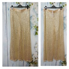 NEW F&F GOLD SEQUIN TROUSERS