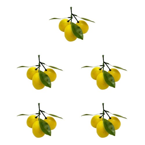 5pcs plastic lemons - plastic,