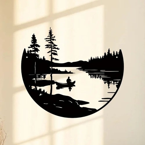 Round metal wall art - wall, bohemian