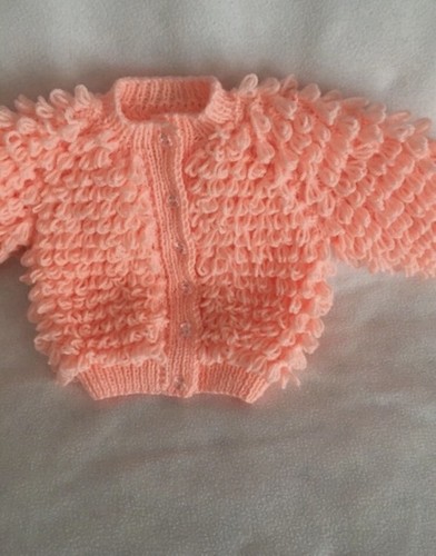 Hand knitted loopy cardigan - loopy,