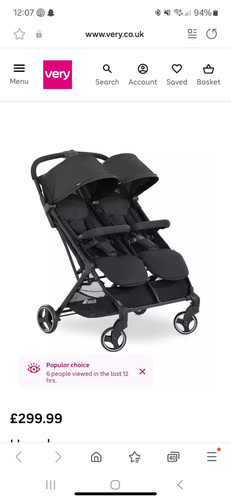 Double pram black - double, brand