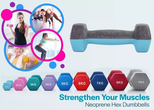 Neoprene hand dumbbells - hand,