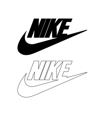 White black nike tick - x1,