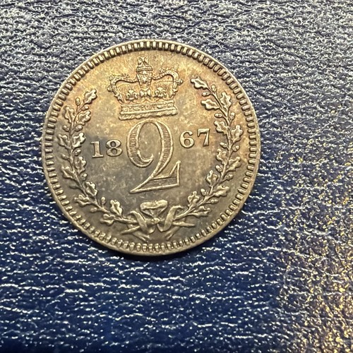 1867 silver maundy two pence - 1867,