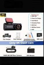 4K Dash Cam Front and Rear