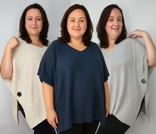 Ladies Plus Size Poncho Made