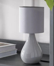 2x  Ceramic Table Lamp - Grey