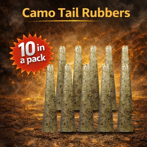 Camo tail rubbers carp - camo,