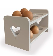 Dove Grey Wooden Egg Rack -