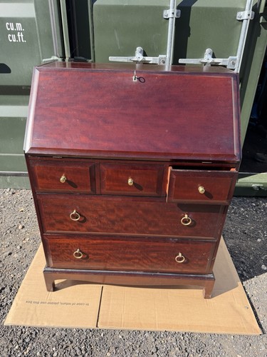 Stag mahogany bureau - stag, writing