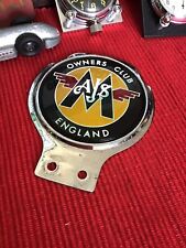 Vintage Car Motorcycle Badge - Vintage MATCHLESS AJS Club Car Badge - RENAMEL