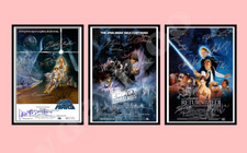 STAR WARS ORIGINAL TRILOGY FULL CAST SIGNED AUTOGRAPH POSTER PRINT A5 A4 A3