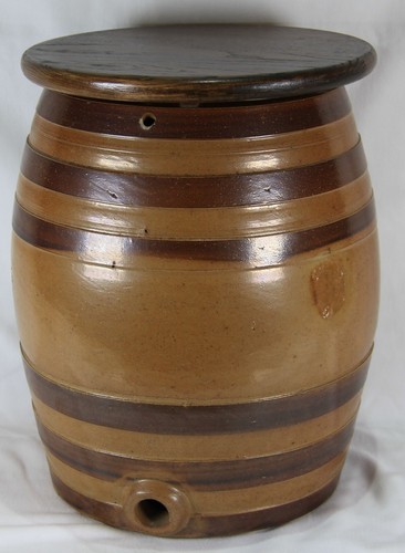 Salt glazed ceramic - glazed, sherry