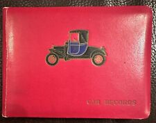 Vintage car Record, mileage book - Log/record of distance Etc - Automobile