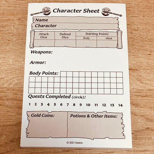 Heroquest 2021 character sheet - heroquest,